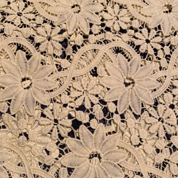 Yellow See Through Lace Crochet Crop Top sz M - Picture 2 of 3